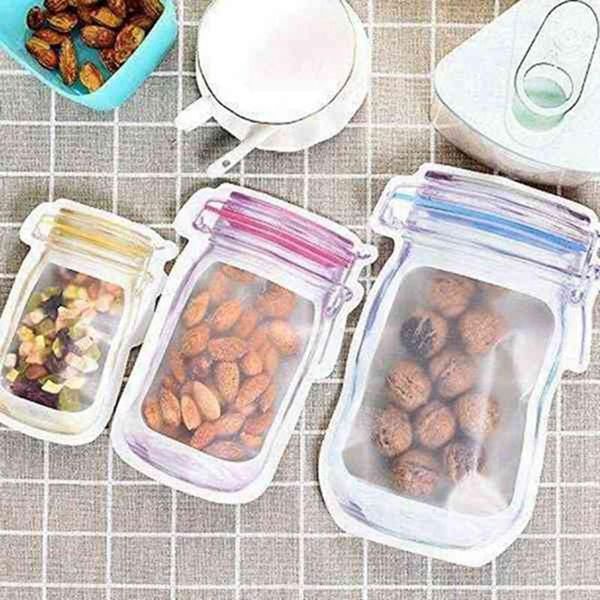 storage bags 120 pack mason jar bottles seal zipper sealed bag fresh food nuts candy cookies reusable
storage bags 120 pack mason jar bottles seal zipper sealed bag fresh food nuts candy cookies reusable