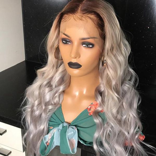 lace wigs 26 inch long black ombre ash gray body wave pre-plucked 13x4 front human hair for women with babyhair can dye straight, Black;brown
lace wigs 26 inch long black ombre ash gray body wave pre-plucked 13x4 front human hair for women with babyhair can dye straight, Black;brown