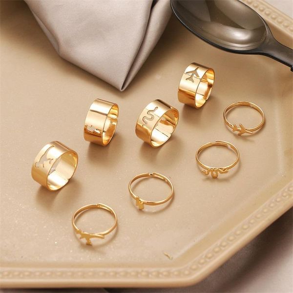 wedding rings i'wait 2021 fashion creative snake aircraft dinosaur butterfly opening adjustable sets for women punk couple jewelry, Slivery;golden
wedding rings i'wait 2021 fashion creative snake aircraft dinosaur butterfly opening adjustable sets for women punk couple jewelry, Slivery;golden