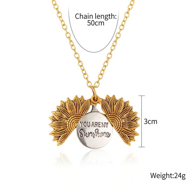gold silver color open locket necklace engraved you are my sunshine sunflower pendant necklaces unique party jewelry
gold silver color open locket necklace engraved you are my sunshine sunflower pendant necklaces unique party jewelry