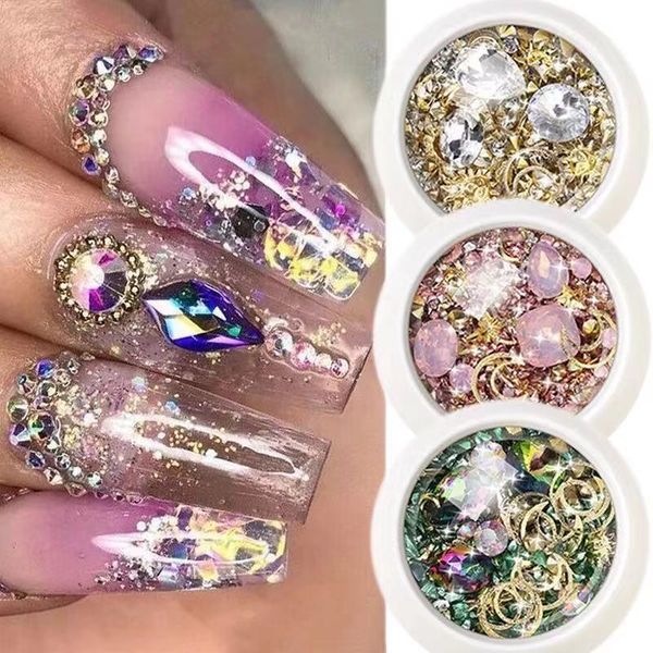 nail art decorations 1 box glitter 3d rhinestones flat back shiny stones mixed colorful size gems crystals diy, Silver;gold
nail art decorations 1 box glitter 3d rhinestones flat back shiny stones mixed colorful size gems crystals diy, Silver;gold