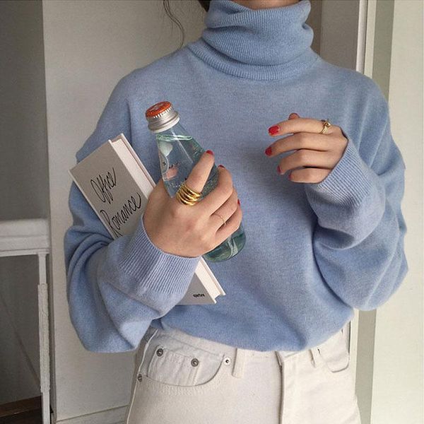 Women's Sweaters Autumn And Winter 2021 Turtleneck Collar Loose Knitted Sweater Pullover Women Casual Lazy Oaf Warm Bottoming Ladies, White;black
Women's Sweaters Autumn And Winter 2021 Turtleneck Collar Loose Knitted Sweater Pullover Women Casual Lazy Oaf Warm Bottoming Ladies, White;black