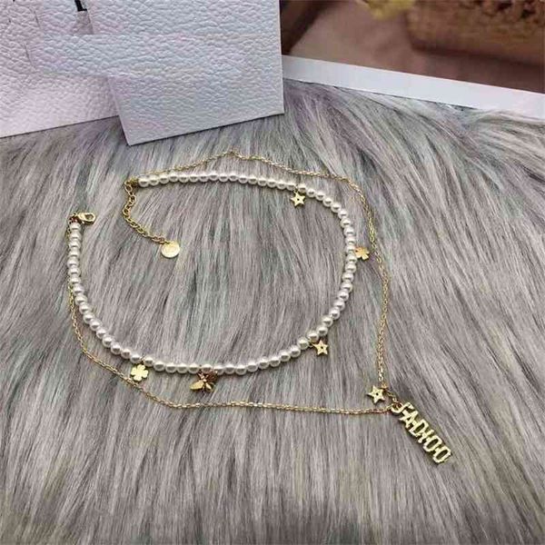 75%off outlet online2021d family letter little bee five pointed star two layer pearl necklace brass neck chain ijkl, Silver
75%off outlet online2021d family letter little bee five pointed star two layer pearl necklace brass neck chain ijkl, Silver