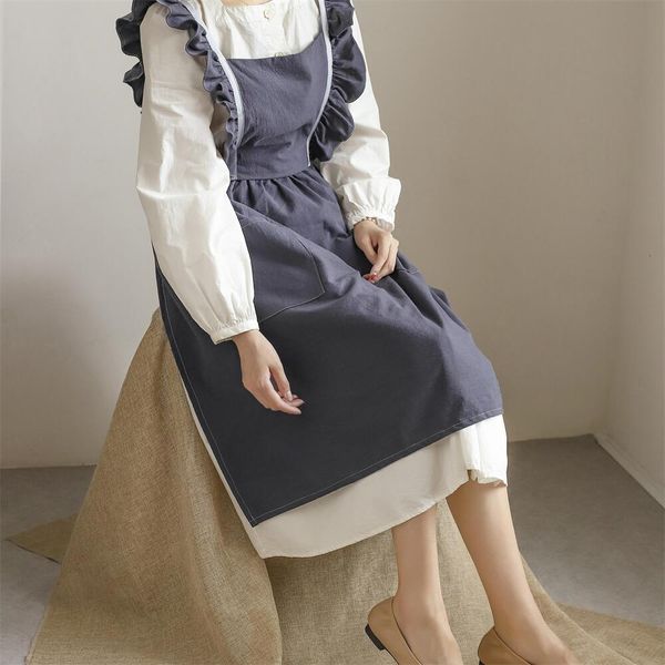 creative cotton grey female japane dsert studio art ceramic apron pocket blouse
creative cotton grey female japane dsert studio art ceramic apron pocket blouse