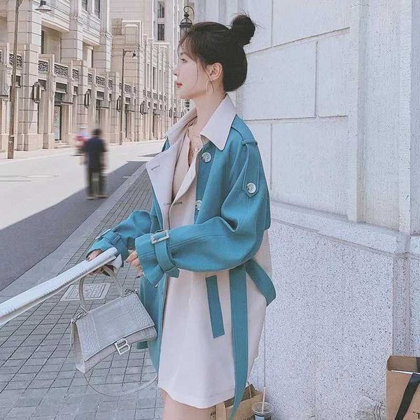 women's trench coats women coat fashion 2021 fall casual patchwork lady's windbreaker korean sweet chic double breasted outwear q1, Tan;black
women's trench coats women coat fashion 2021 fall casual patchwork lady's windbreaker korean sweet chic double breasted outwear q1, Tan;black