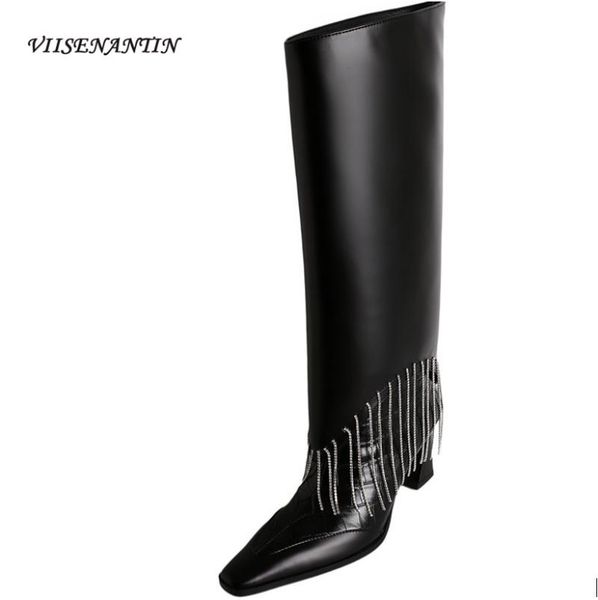 boots pure color special-shaped high-heeled cowhide trouser 2021 pointed toe fringed rhinestone but knee, Black
boots pure color special-shaped high-heeled cowhide trouser 2021 pointed toe fringed rhinestone but knee, Black