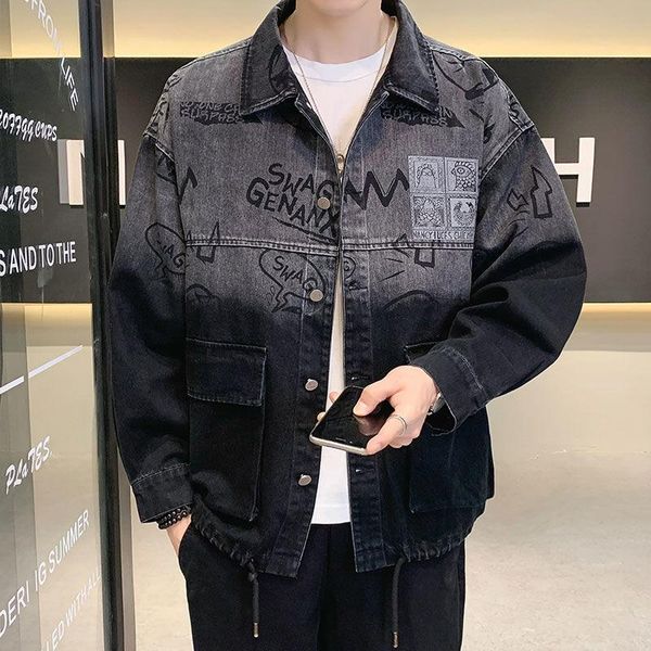 men's jackets style autumn jeans jacket slim fit washed coat fashion, Black;brown
men's jackets style autumn jeans jacket slim fit washed coat fashion, Black;brown