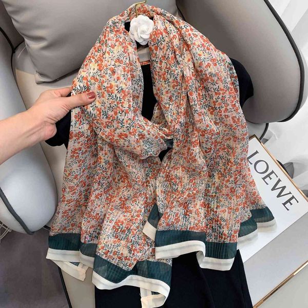 summer autumn winter women's cotton linen fashion small broken flower stripe warm thickened scarf, Blue;gray
summer autumn winter women's cotton linen fashion small broken flower stripe warm thickened scarf, Blue;gray