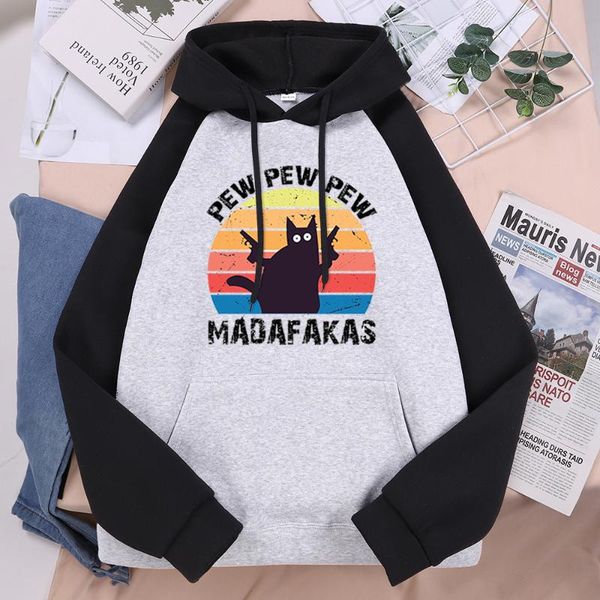 madafakas pew cartoon graphic cat raglan hooded woman 2021 trendy vintage hoodie harajuku loose hoody comfort fleece hoodies women's &, Black
madafakas pew cartoon graphic cat raglan hooded woman 2021 trendy vintage hoodie harajuku loose hoody comfort fleece hoodies women's &, Black