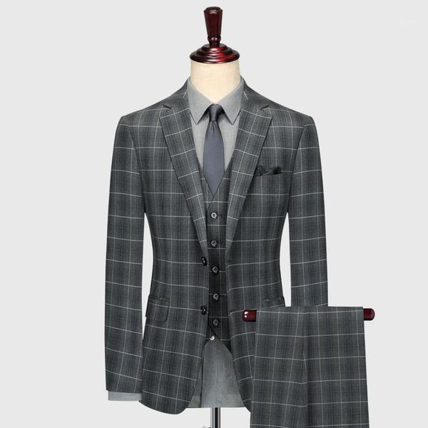 grey plaid men suits set slim style for wedding groom clothing plus size 58 business man dress casual daily wear men's & blazers, White;black
grey plaid men suits set slim style for wedding groom clothing plus size 58 business man dress casual daily wear men's & blazers, White;black