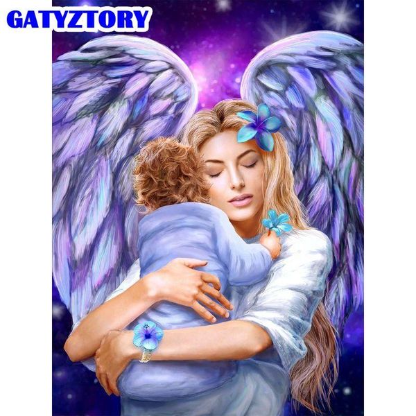 paintings gatyztory paint by number angel children drawing on canvas diy pictures numbers woman kits handpainted art gift home decor 
paintings gatyztory paint by number angel children drawing on canvas diy pictures numbers woman kits handpainted art gift home decor