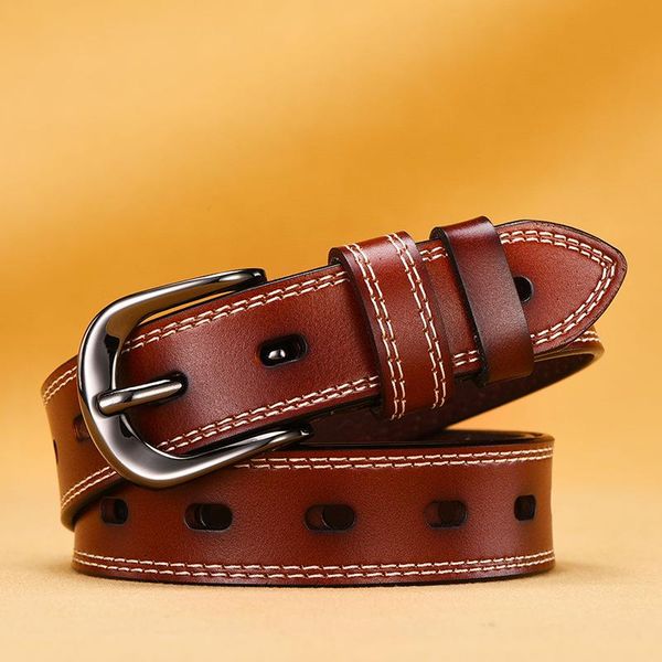 belts women's belt thin pin buckle all-matching genuine leather korean fashion ornament universal student pant, Black;brown
belts women's belt thin pin buckle all-matching genuine leather korean fashion ornament universal student pant, Black;brown