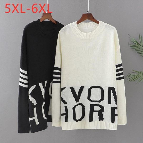 plus size t-shirt 2021 ladies autumn winter knit for women large pullover long sleeve loose black white letter sweater 5xl 6xl
plus size t-shirt 2021 ladies autumn winter knit for women large pullover long sleeve loose black white letter sweater 5xl 6xl