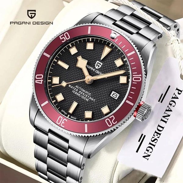 wristwatches men's watches pagani design bay retro mechanical watch automatic luxury wristwatch sapphire glass sport waterproof male cl, Slivery;brown
wristwatches men's watches pagani design bay retro mechanical watch automatic luxury wristwatch sapphire glass sport waterproof male cl, Slivery;brown