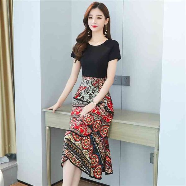 summer temperament chiffon splicing dress korean style o neck high-end womens party dresses women evening 210507, Black;gray
summer temperament chiffon splicing dress korean style o neck high-end womens party dresses women evening 210507, Black;gray