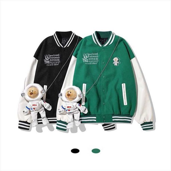 mankun-jk975 american street autumn and winter jacket men's astronaut bear baseball suit loose couple coat, Black
mankun-jk975 american street autumn and winter jacket men's astronaut bear baseball suit loose couple coat, Black