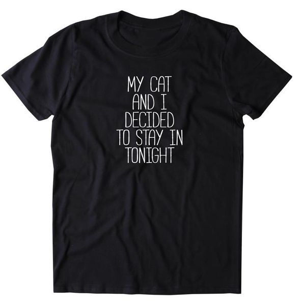 women's t-shirt my cat and i decided to stay in tonight letter printed funny 100% cotton tshirt plus size tees short sleeve, White
women's t-shirt my cat and i decided to stay in tonight letter printed funny 100% cotton tshirt plus size tees short sleeve, White