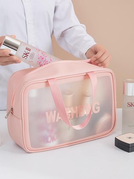 net red transparent makeup bag women's portable ins wind super fire large capacity travel wash organizador storage boxes & bins
net red transparent makeup bag women's portable ins wind super fire large capacity travel wash organizador storage boxes & bins