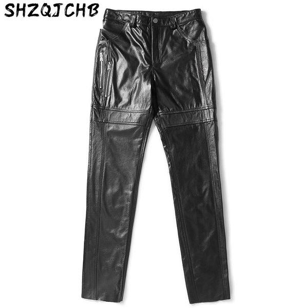 autumn winter genuine leather pants men cowhide korean style mens trousers windbreak pantalon cuir moto pph2629 men's, Black
autumn winter genuine leather pants men cowhide korean style mens trousers windbreak pantalon cuir moto pph2629 men's, Black