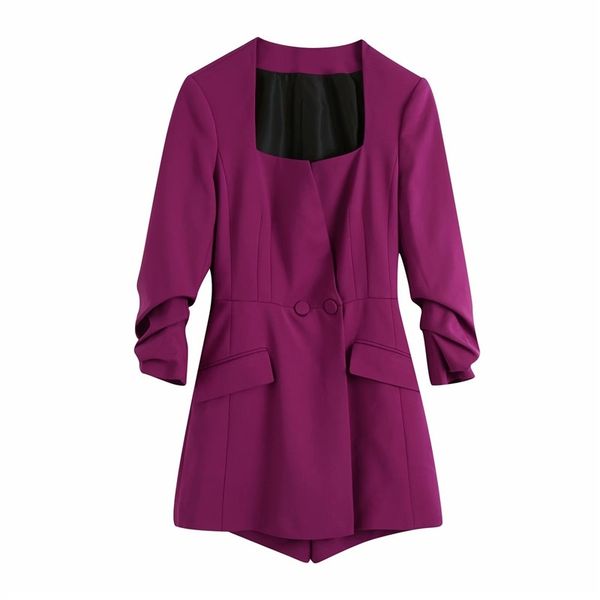 elegant women purple rompers fashion ladies vintage square collar sweet female pocket girls chic 210427, Black;white
elegant women purple rompers fashion ladies vintage square collar sweet female pocket girls chic 210427, Black;white