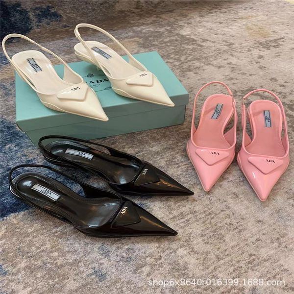 p family high edition spring and summer 2021 new cat heel baotou leather pointed fashionable low heel sandals half trailer ysj, Black
p family high edition spring and summer 2021 new cat heel baotou leather pointed fashionable low heel sandals half trailer ysj, Black