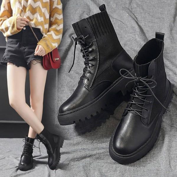 boots can 2021 spring socks and women's autumn match british style breathable, Black
boots can 2021 spring socks and women's autumn match british style breathable, Black