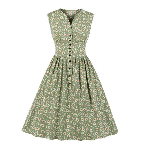 casual dresses 4xl plus size dress sukienka women sleeveless v neck button down daisy print swing robe vintage femme pin up rockabilly, Black;gray
casual dresses 4xl plus size dress sukienka women sleeveless v neck button down daisy print swing robe vintage femme pin up rockabilly, Black;gray
