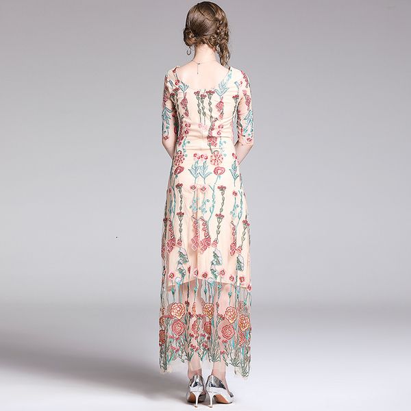 casual dresses runway women floral 3d embroidery summer luxury mesh patcwhwork slim vestidos vintage v neck party a line dax7, Black;gray
casual dresses runway women floral 3d embroidery summer luxury mesh patcwhwork slim vestidos vintage v neck party a line dax7, Black;gray