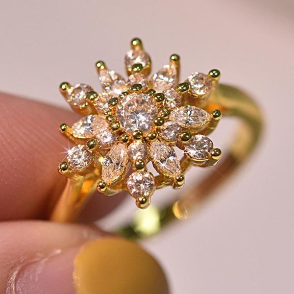 wedding rings romantic snowflake with zircon ring gold filled band for women trendy jewelry, Slivery;golden
wedding rings romantic snowflake with zircon ring gold filled band for women trendy jewelry, Slivery;golden