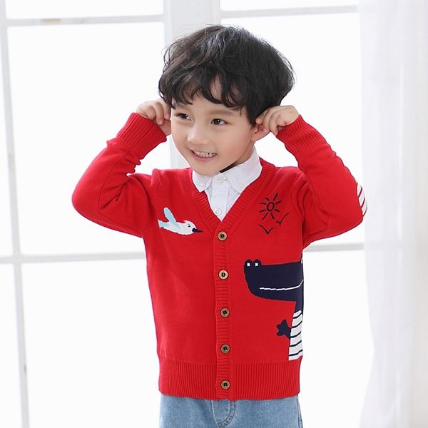 autumn and winter 2021 new coat trend dinosaur v-neck single breasted sweater children's wear boys' cardigan, White
autumn and winter 2021 new coat trend dinosaur v-neck single breasted sweater children's wear boys' cardigan, White