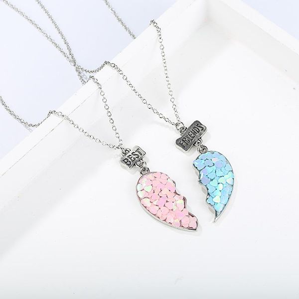 pendant necklaces sweet heart necklace for woman wedding jewelry forever love letter half full shining pieces kids gifts, Silver
pendant necklaces sweet heart necklace for woman wedding jewelry forever love letter half full shining pieces kids gifts, Silver