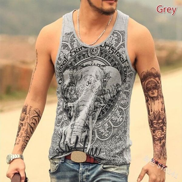tank mens summer elephant letter printing casual round neck sleeveless men vests, White;black
tank mens summer elephant letter printing casual round neck sleeveless men vests, White;black