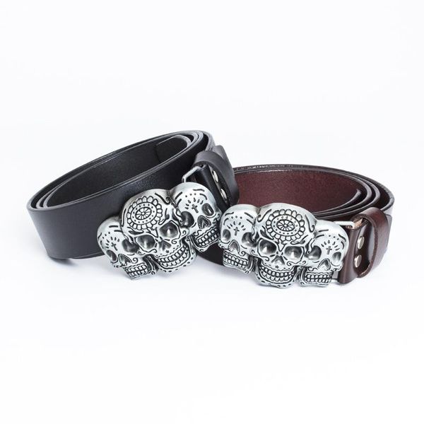 belts kdg western cowboy zinc alloy three ghost head men's leather retro flat buckle hip-hop trend wild pure belt, Black;brown
belts kdg western cowboy zinc alloy three ghost head men's leather retro flat buckle hip-hop trend wild pure belt, Black;brown