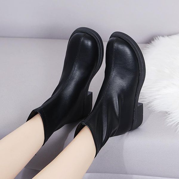 boots vintage big toe chunky heels women pu leather platform ankle ladies elastic zipper autumn winter booties, Black
boots vintage big toe chunky heels women pu leather platform ankle ladies elastic zipper autumn winter booties, Black