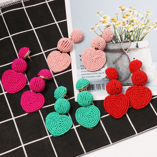 multicolor beads drop earrings for women big resin statement heart earrings bohemian jewelry, Silver
multicolor beads drop earrings for women big resin statement heart earrings bohemian jewelry, Silver