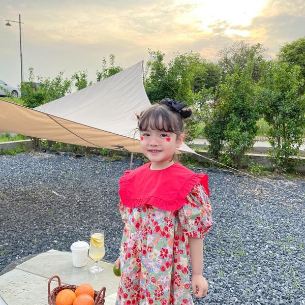 summer kids clothes turn-down floral dress korean girls one piece girl's dresses, Red;yellow
summer kids clothes turn-down floral dress korean girls one piece girl's dresses, Red;yellow