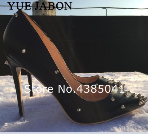 brand rivets shiny patent leather shoes high heels black pointed toe pumps party women stiletto heel dress
brand rivets shiny patent leather shoes high heels black pointed toe pumps party women stiletto heel dress