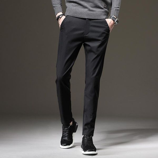 men's pants casual men trousers male pant slim fit work elastic waist light cool breathable japanese streetwear, Black
men's pants casual men trousers male pant slim fit work elastic waist light cool breathable japanese streetwear, Black