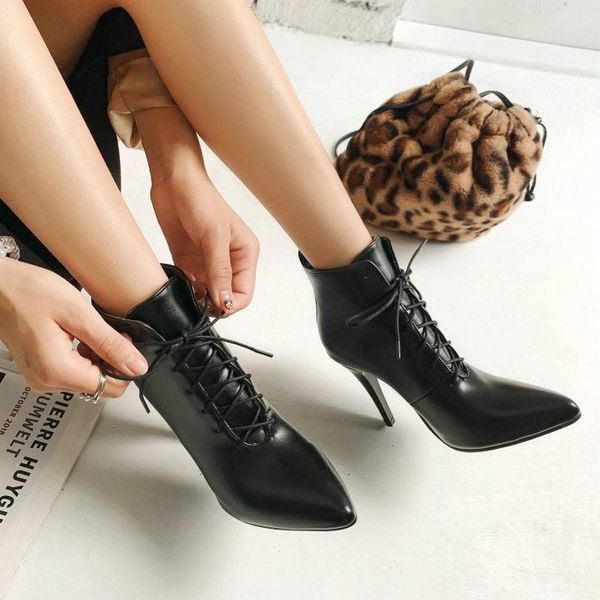 boots 2021 winter autumn lady spike high heels stilettos booties womens shoes red white lace-up woman ankle big size 47 48, Black
boots 2021 winter autumn lady spike high heels stilettos booties womens shoes red white lace-up woman ankle big size 47 48, Black