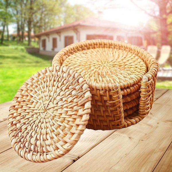 mats & pads 6pcs/ drink coasters set for kungfu tea accessories round tableware placemat dish mat rattan weave cup pad diameter
mats & pads 6pcs/ drink coasters set for kungfu tea accessories round tableware placemat dish mat rattan weave cup pad diameter