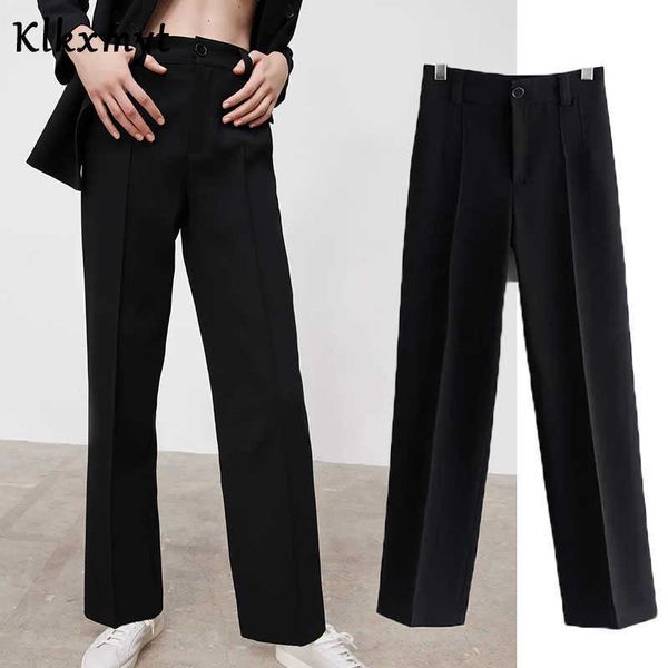 klkxmyt za pants women england style fashion office wear causal black pantalones mujer pantalon suit femme trousers 210527, Black;white
klkxmyt za pants women england style fashion office wear causal black pantalones mujer pantalon suit femme trousers 210527, Black;white