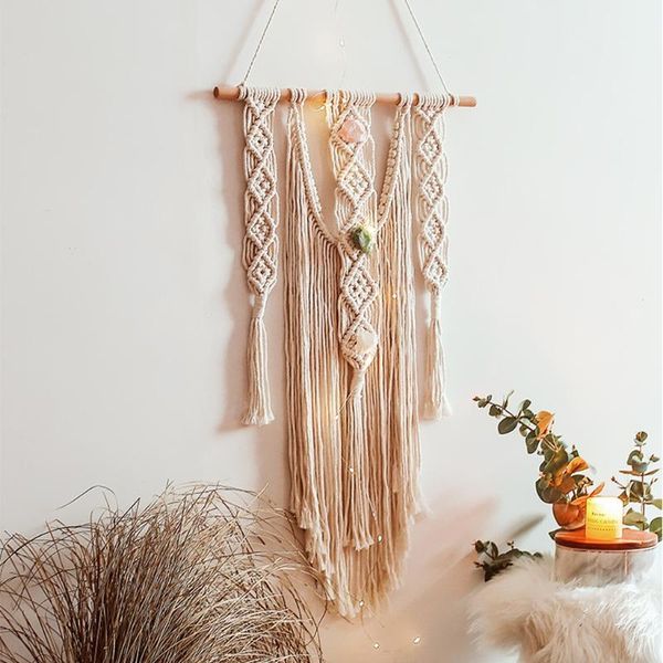 tapestries nordic cotton rope woven tassel tapestry inlaid with stone home wall hanging
tapestries nordic cotton rope woven tassel tapestry inlaid with stone home wall hanging