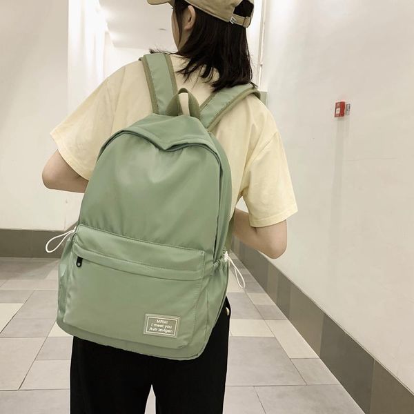 solid color backpack for women 2021 nylon waterproof teenager black travel school bags girls style
solid color backpack for women 2021 nylon waterproof teenager black travel school bags girls style
