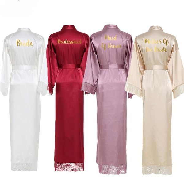 women's sleepwear silk satin lace robes bridesmaid bride wedding long robe bathrobe white bridal, Black;red
women's sleepwear silk satin lace robes bridesmaid bride wedding long robe bathrobe white bridal, Black;red