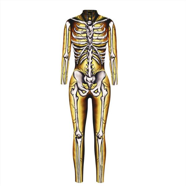 women's jumpsuits & rompers 2021 arrival 3d skull bone skeleton print western halloween costumes for ladies jumpsuit costplay bodysuit, Black;white
women's jumpsuits & rompers 2021 arrival 3d skull bone skeleton print western halloween costumes for ladies jumpsuit costplay bodysuit, Black;white