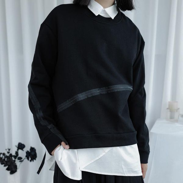 men's hoodies & sweatshirts large autumn abstinence department personalized zipper design loose round neck pullover sweater trend short, Black
men's hoodies & sweatshirts large autumn abstinence department personalized zipper design loose round neck pullover sweater trend short, Black
