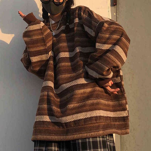 women's sweaters harajuku female pullovers autumn mesh y2k nightgown oversize japanese striped hip hop loosen winter sweatshirt 8til, White;black
women's sweaters harajuku female pullovers autumn mesh y2k nightgown oversize japanese striped hip hop loosen winter sweatshirt 8til, White;black