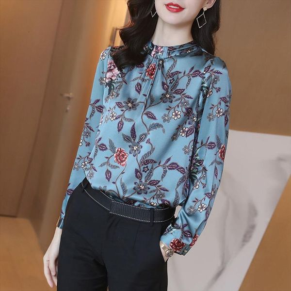 printed heavy soft fake womens blouses silk long sleeved autumn mulberry retro temperament slim shirts, White
printed heavy soft fake womens blouses silk long sleeved autumn mulberry retro temperament slim shirts, White
