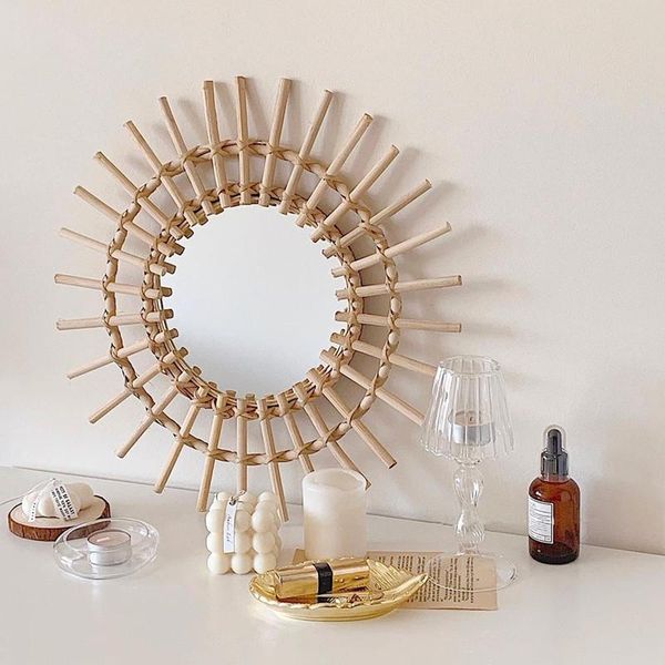 mirrors cutelife nordic round sun wooden rattan mirror home decor living room wall bedroom table dressing makeup organizer
mirrors cutelife nordic round sun wooden rattan mirror home decor living room wall bedroom table dressing makeup organizer
