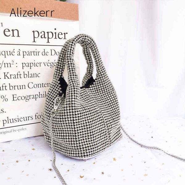 shiny diamonds evening clutch bag women korean soft rhinestone purse ladies chain crystal shoulder bags dinner party y220304
shiny diamonds evening clutch bag women korean soft rhinestone purse ladies chain crystal shoulder bags dinner party y220304
